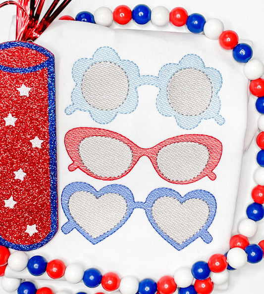 Retro Patriotic Sunglasses Trio