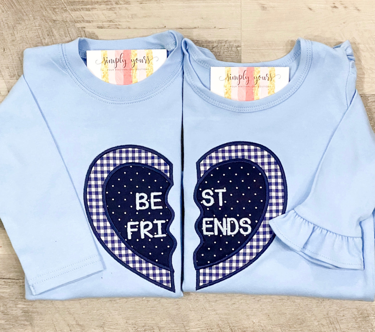 Best Friends Applique T-Shirt Set