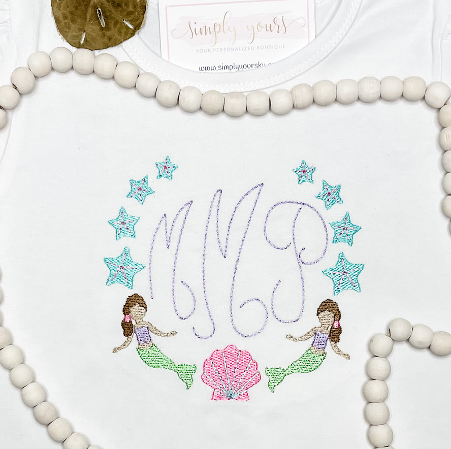 Mermaid Monogram Frame