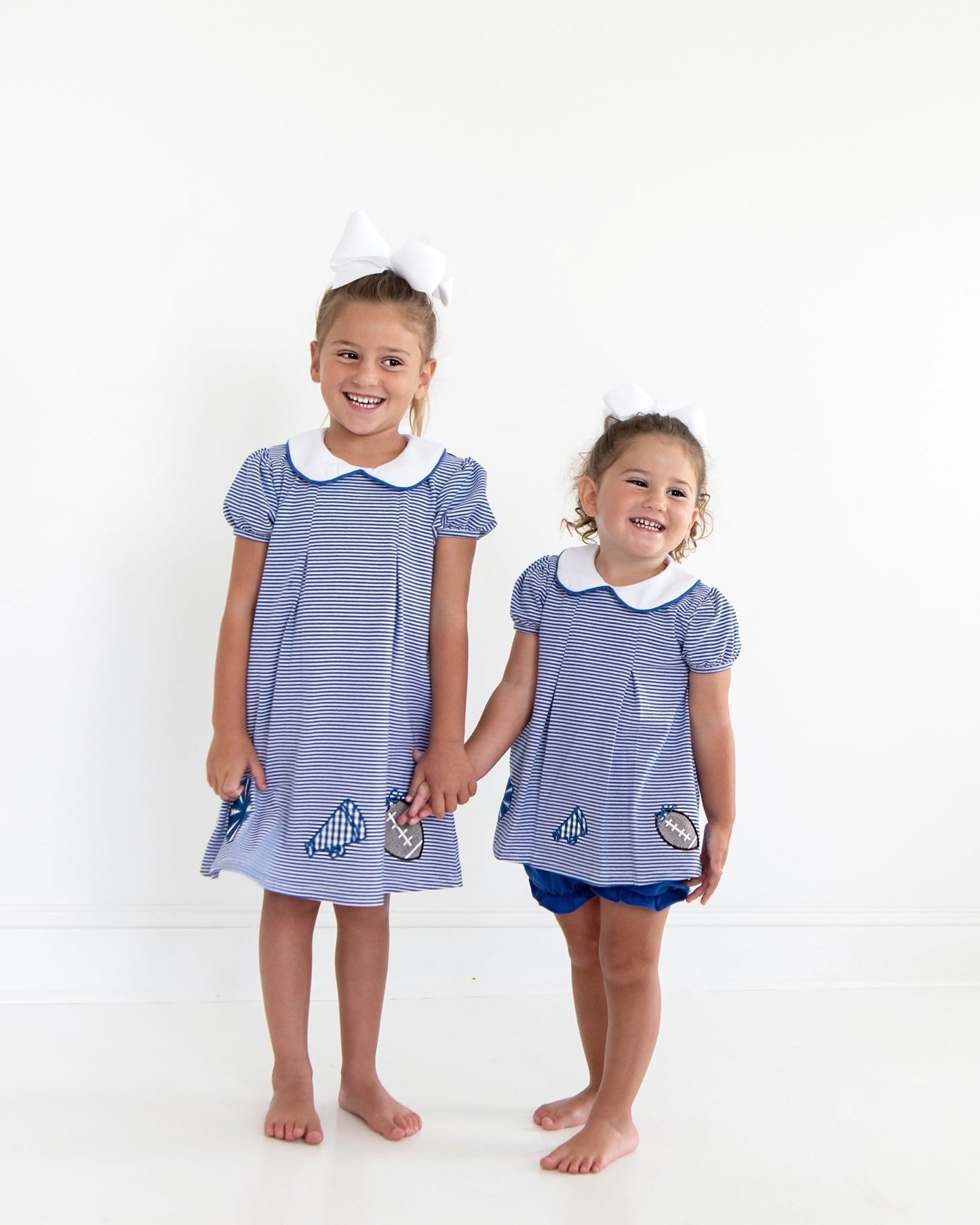 GameDay Pleat Dress with Applique Royal Blue