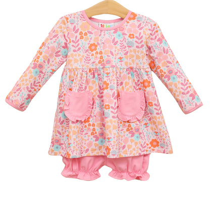 Poppy Floral Bloomer Set - Children's Floral Bloomer Set