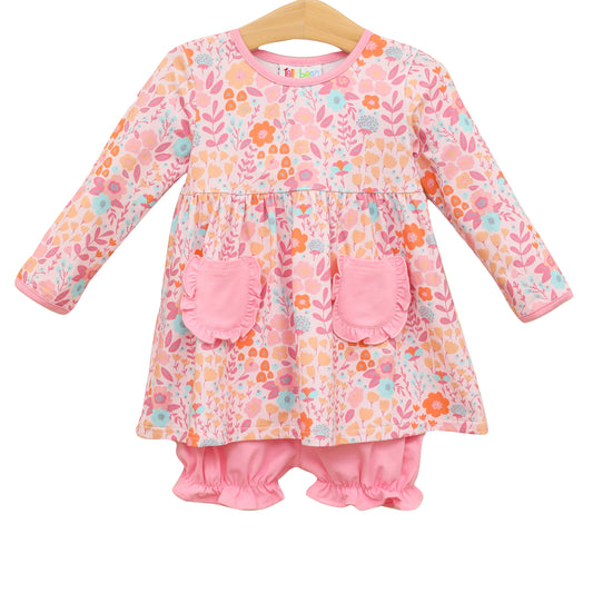 Poppy Floral Bloomer Set - Children's Floral Bloomer Set