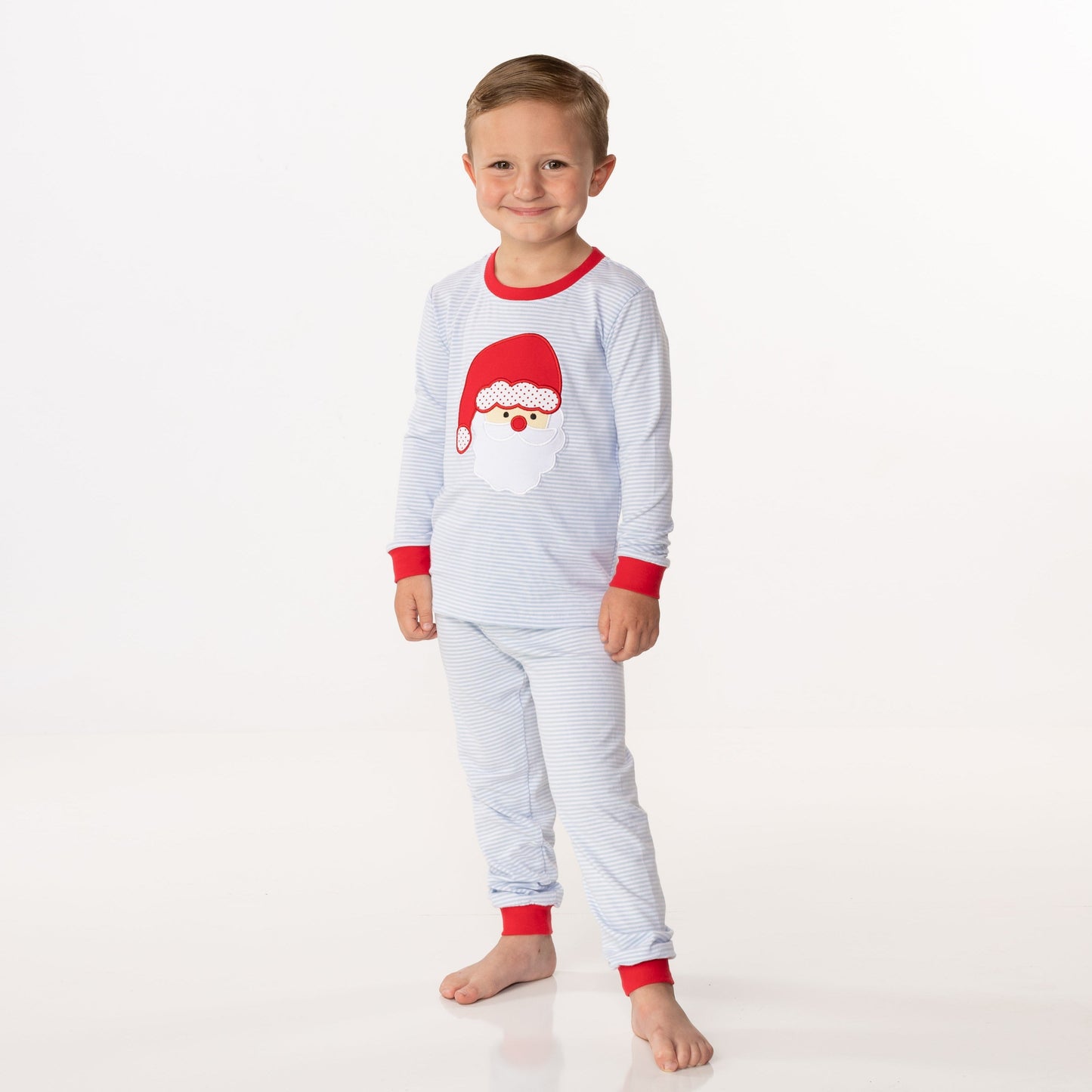 Santa Face (light skin) Applique Embroidery PJ Set- 2023 Christmas PreOrder