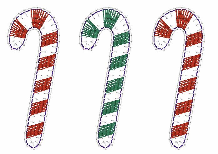 Candy Cane Trio Applique