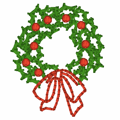 Dainty Christmas Wreath Embroidery Design Option