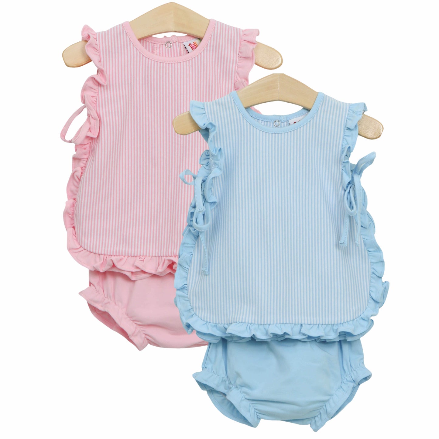 Lou Lou Diaper Set with Ruffles- Girl Summer Bloomer Set