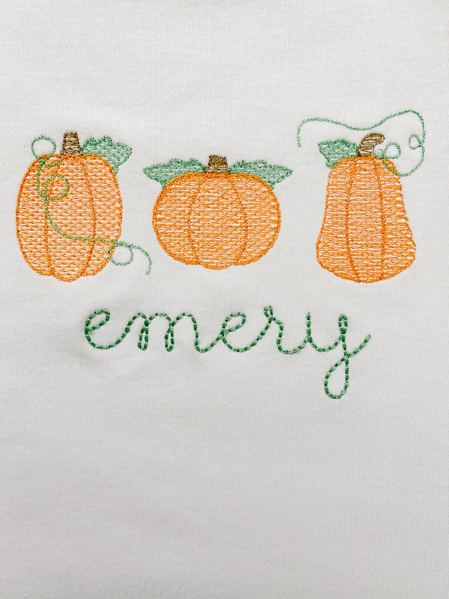 Pumpkin Trio Fall Embroidered Girl or Boy Shirt